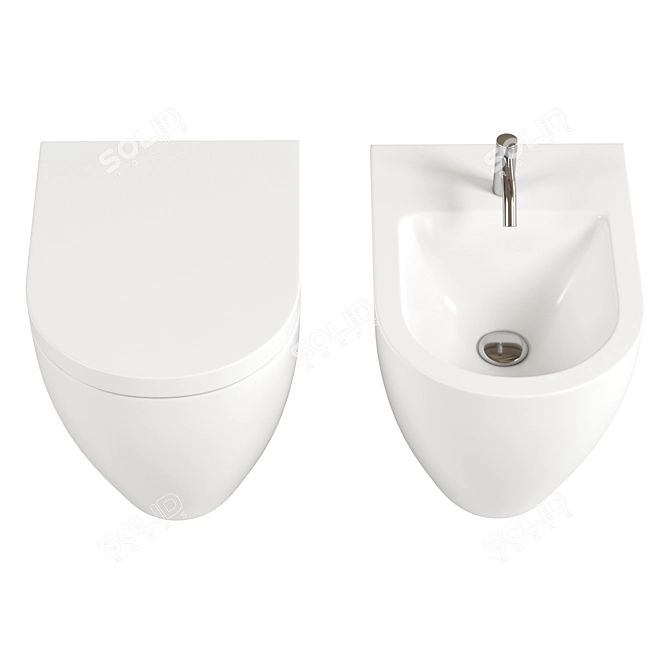 BelBagno Marino Rimless Toilet 3D model image 2