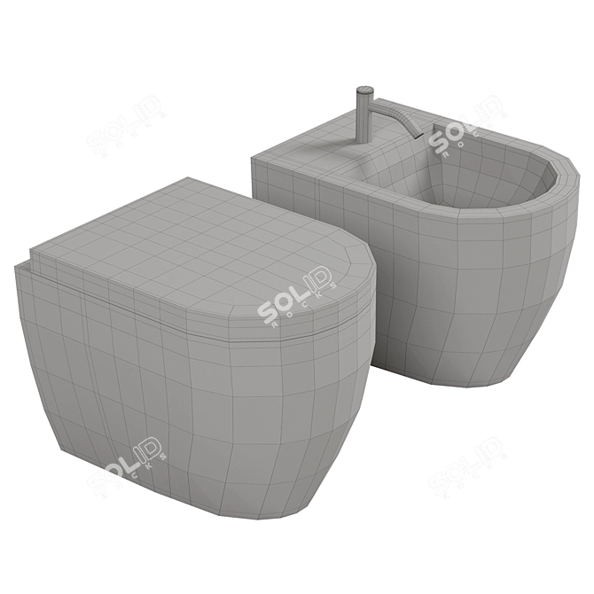 BelBagno Marino Rimless Toilet 3D model image 3