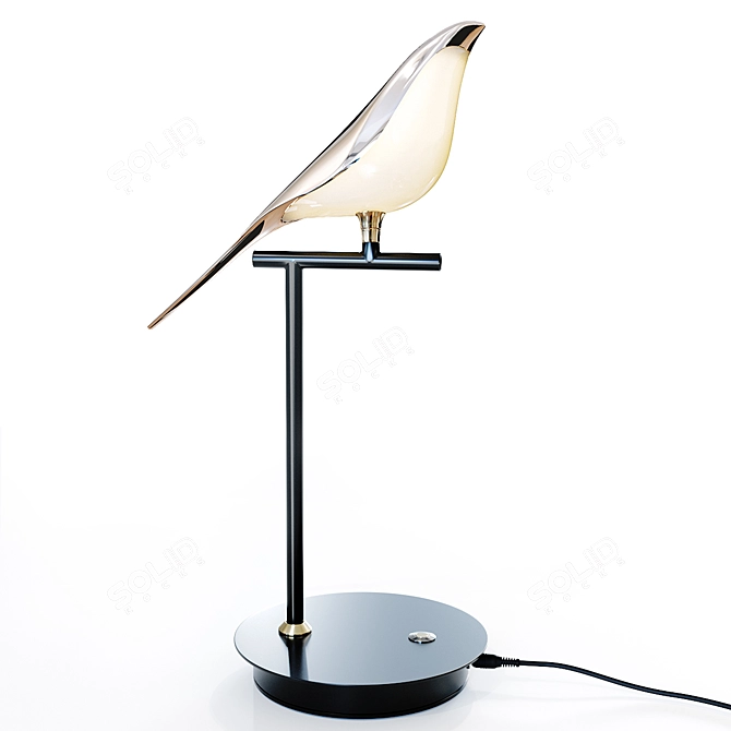 Golden Bird LED Table Lamp 3D model image 2