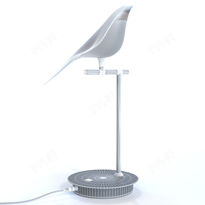 Golden Bird LED Table Lamp 3D model image 7