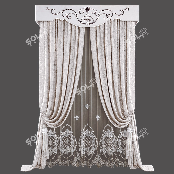 Cozy Drapes: Polys - 150175, Verts - 153768 3D model image 1