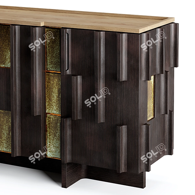 Sleek & Stylish Terzo Sideboard 3D model image 2