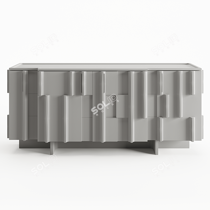 Sleek & Stylish Terzo Sideboard 3D model image 3