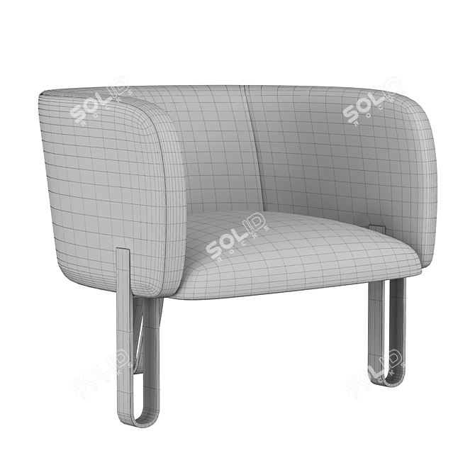 Cannon Lounge Chair: Sleek & Stylish Seating 3D model image 4