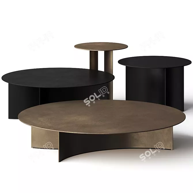  Flou Pierre Coffee Tables - Stylish and Versatile 3D model image 1