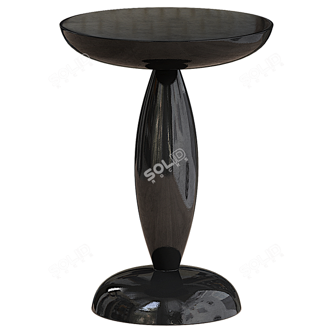 Sleek Noir Adonis Side Table 3D model image 1