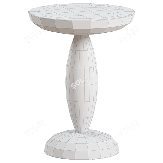Sleek Noir Adonis Side Table 3D model image 2
