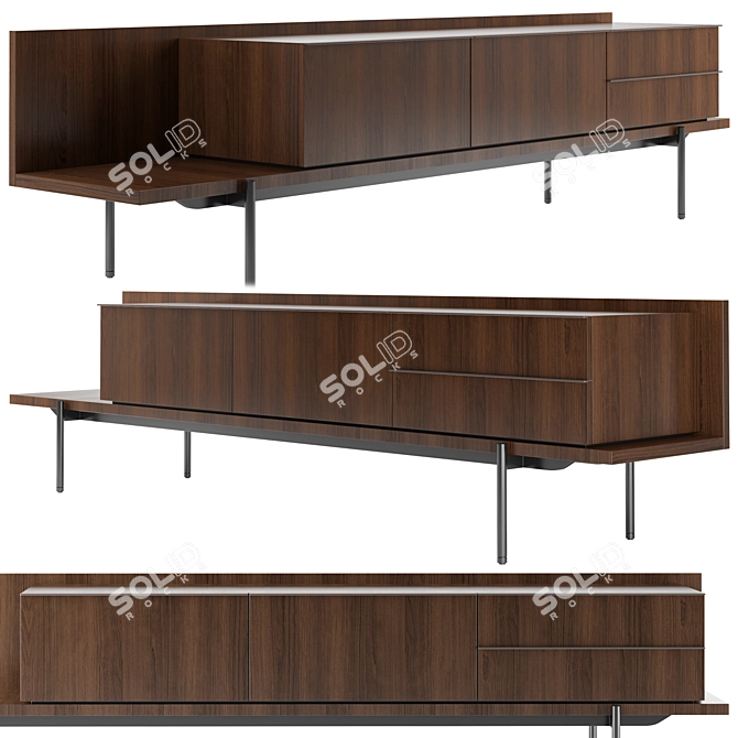 Minimalist Storage Modules: Minotti Superquadra 2021 3D model image 1