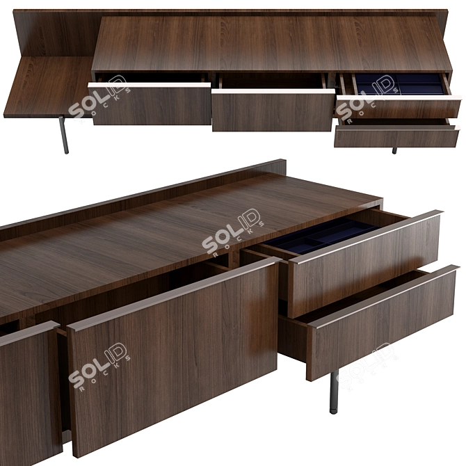 Minimalist Storage Modules: Minotti Superquadra 2021 3D model image 2