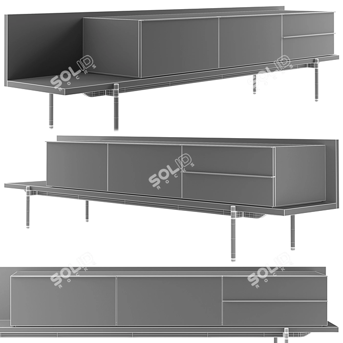 Minimalist Storage Modules: Minotti Superquadra 2021 3D model image 4