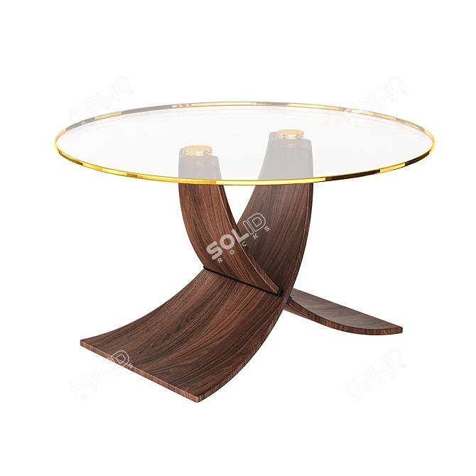 Sleek Siena Oak Coffee Table 3D model image 1