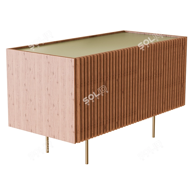 Elegant Pontelli Wood Sideboard 3D model image 3
