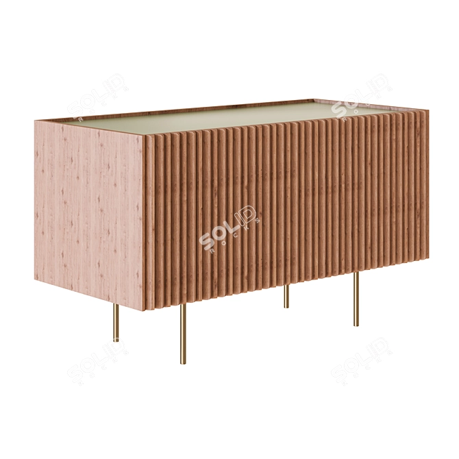 Elegant Pontelli Wood Sideboard 3D model image 6