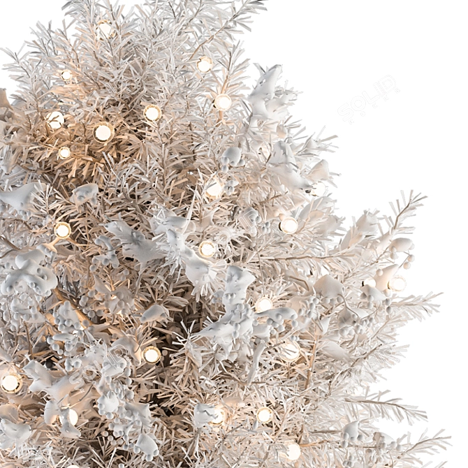 Frosty Glow 27" Outdoor Tree 3D model image 2