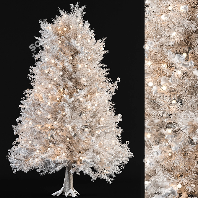 Frosty Glow 27" Outdoor Tree 3D model image 4