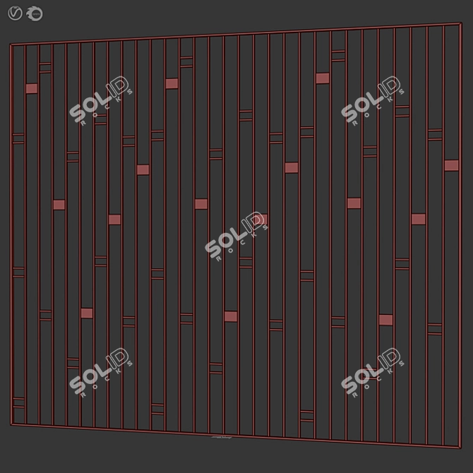 Title: 18 Decorative Partition Panel 3D model image 3