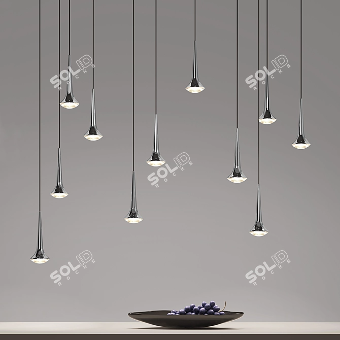 Elegant Pendant Lamp: German-Made 3D model image 7