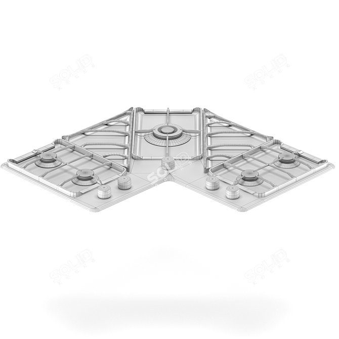 Foster Angolare Gas Cooktop 7038 052 3D model image 4