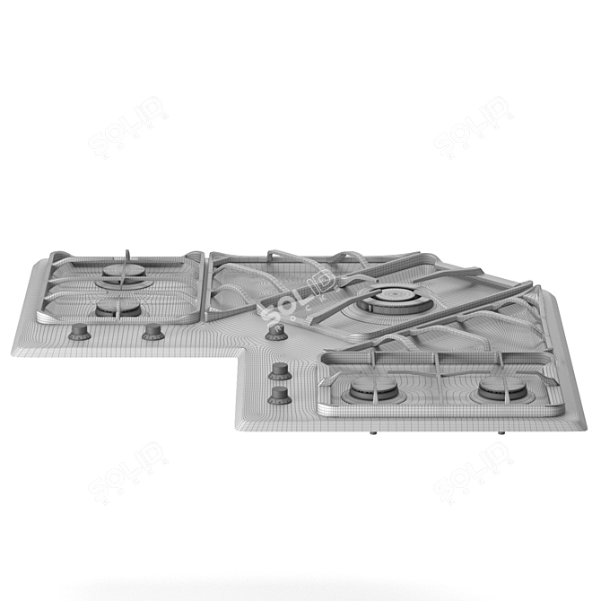 Foster Angolare Gas Cooktop 7038 052 3D model image 8