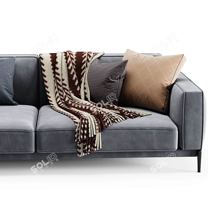 Sleek Modern Russo Sofa 3D model image 2