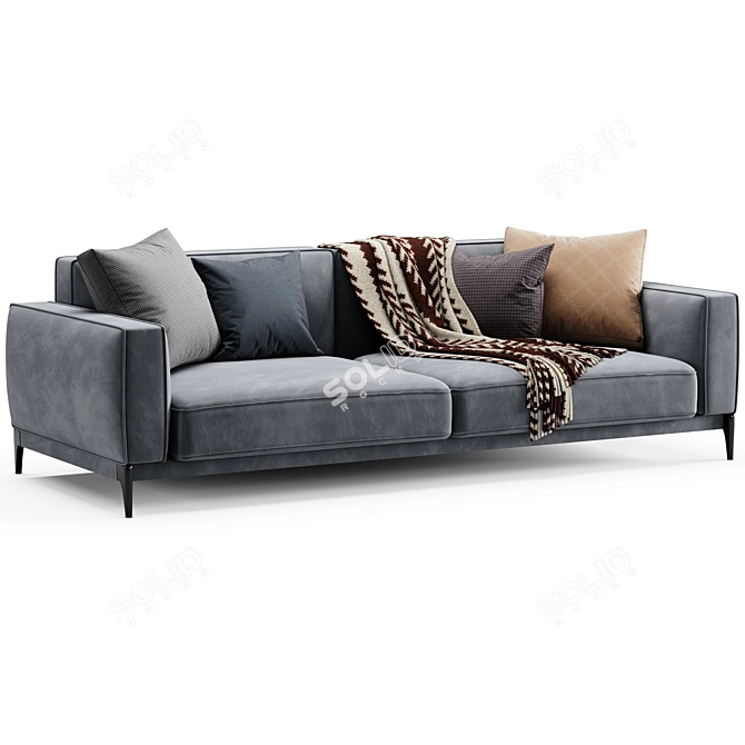 Sleek Modern Russo Sofa 3D model image 3