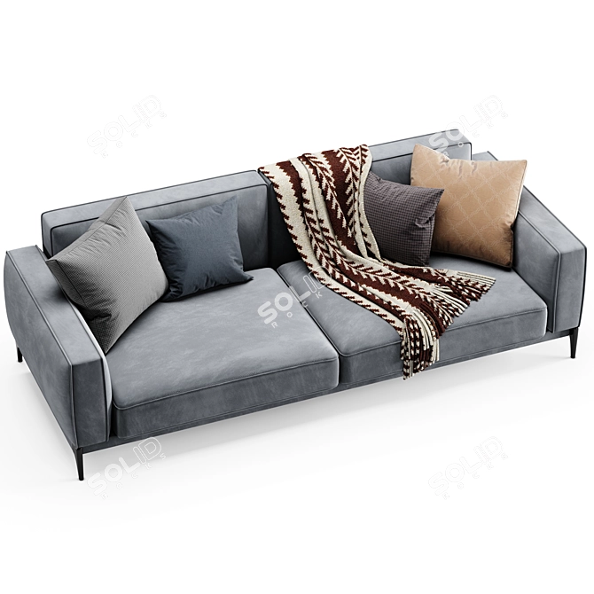 Sleek Modern Russo Sofa 3D model image 5