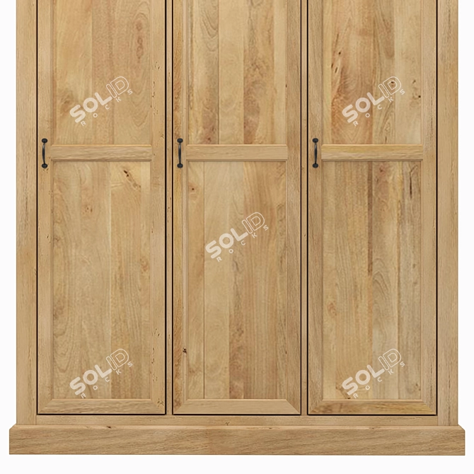 Academy Mango Wood Wardrobe 3D model image 7