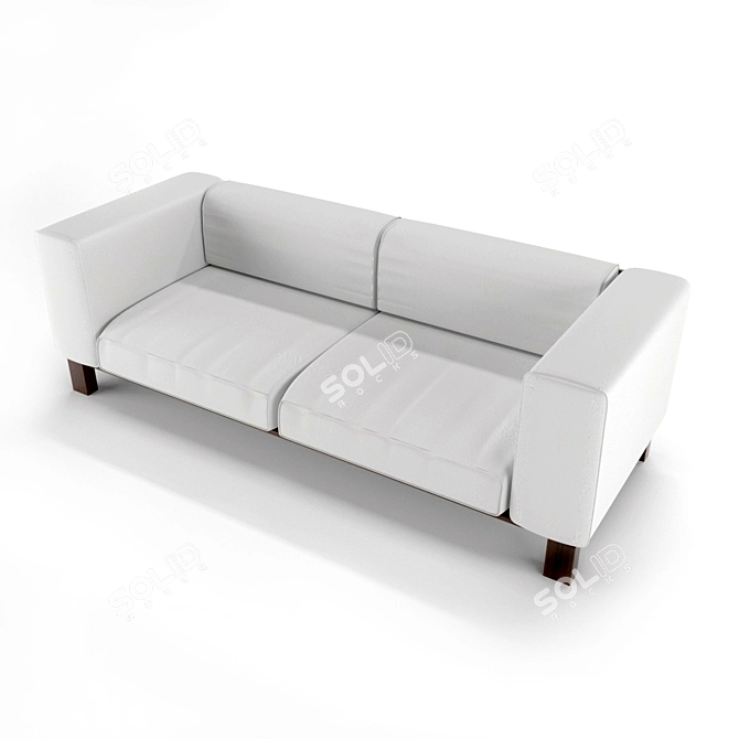 Minimalistic Leather Sofa 3D Model 3D model image 1