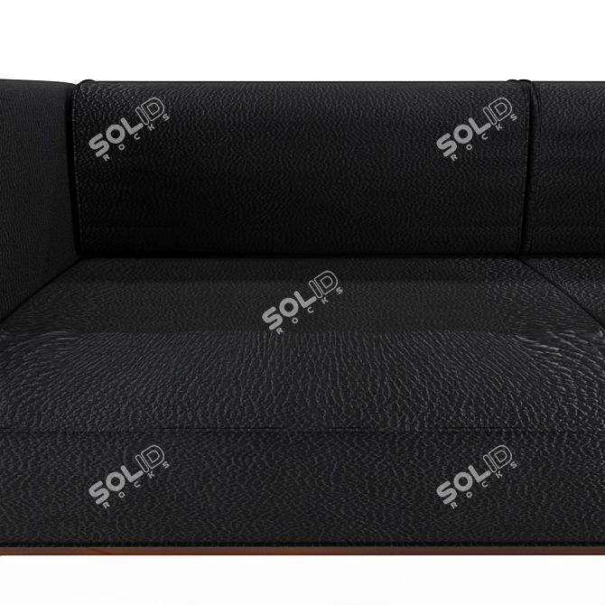 Minimalistic Leather Sofa 3D Model 3D model image 3