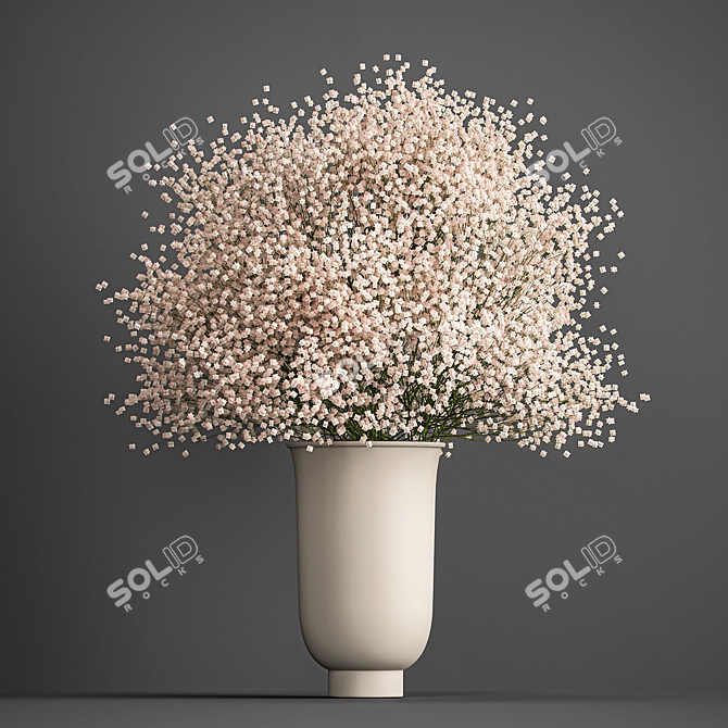 Elegant Cyclades Vase Bouquet 3D model image 1