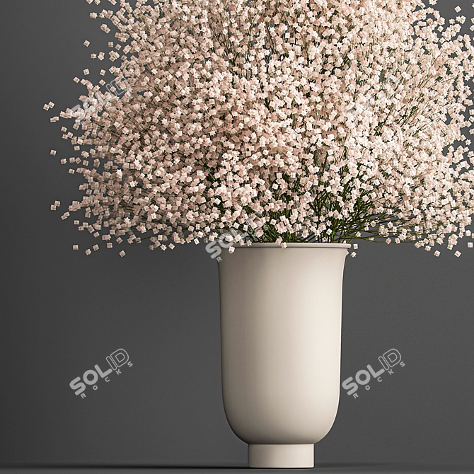 Elegant Cyclades Vase Bouquet 3D model image 2