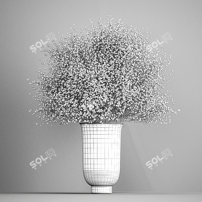 Elegant Cyclades Vase Bouquet 3D model image 6