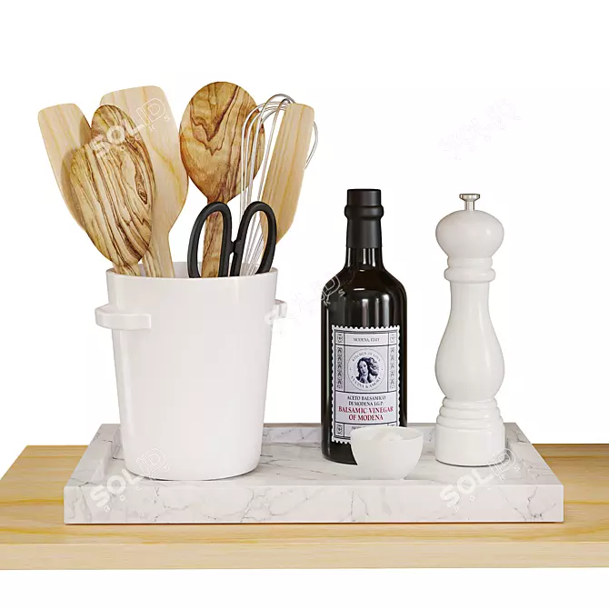 Deluxe Kitchen Decor Set 3D model image 2