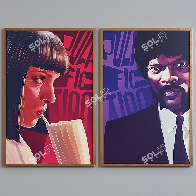 Modern Film Poster Picture Frames 3D model image 2