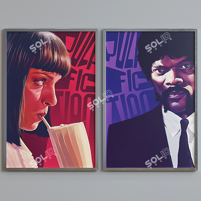 Modern Film Poster Picture Frames 3D model image 3