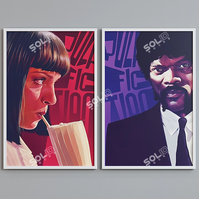 Modern Film Poster Picture Frames 3D model image 4