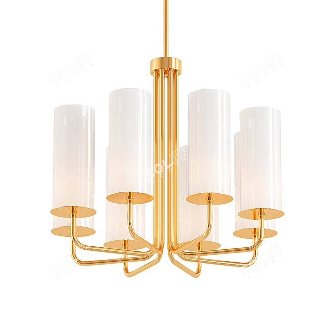 Elegant 8-Light Chandelier 3D model image 1