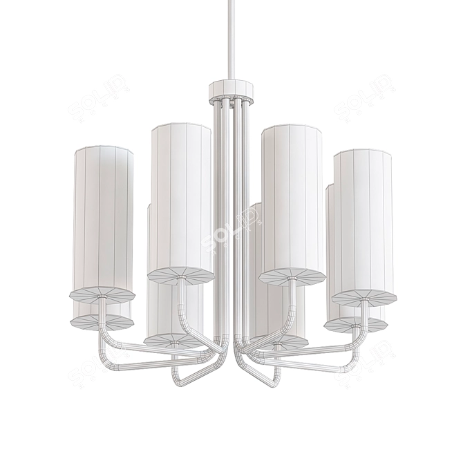 Elegant 8-Light Chandelier 3D model image 2