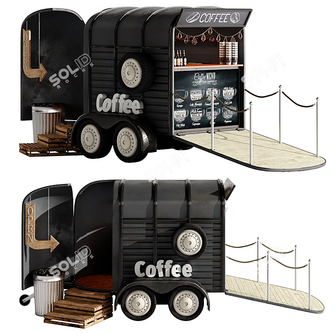 Food Truck Brew n' Go 3D model image 1