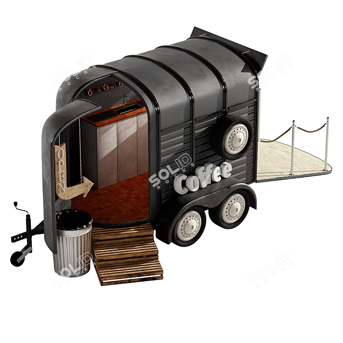 Food Truck Brew n' Go 3D model image 3