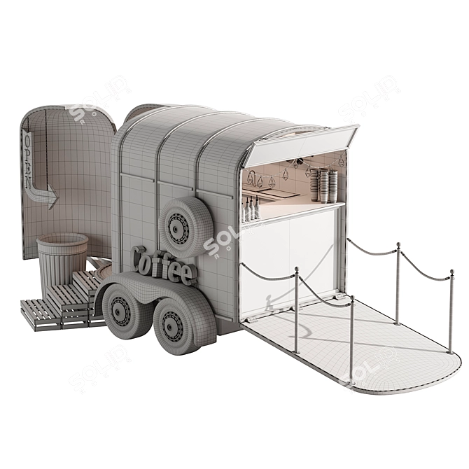 Food Truck Brew n' Go 3D model image 6