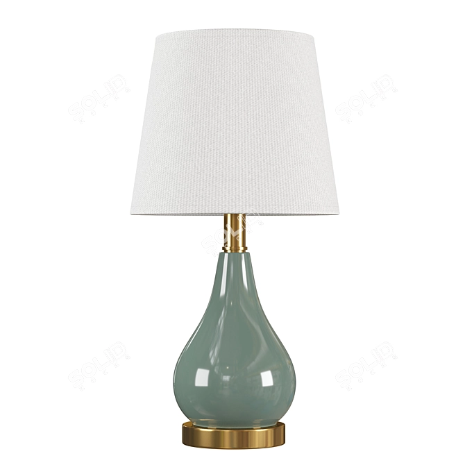 Sleek Ceramic Table Lamp Set 3D model image 1