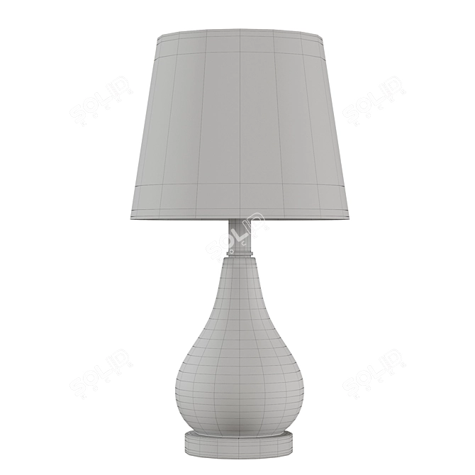 Sleek Ceramic Table Lamp Set 3D model image 2