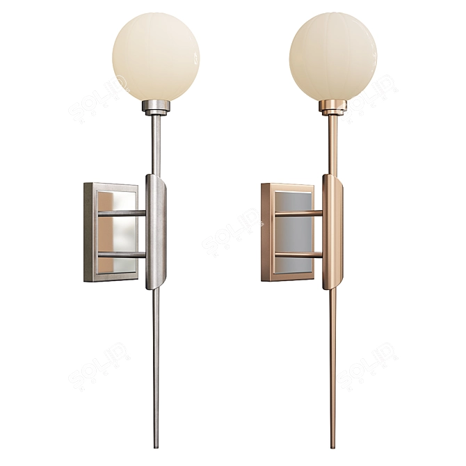 Elegant Tempest Wall Sconce 3D model image 1