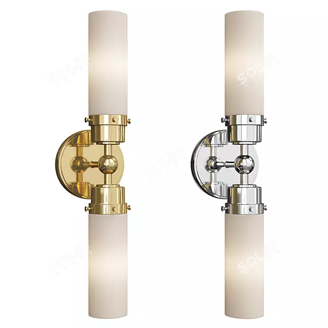 Modern Howe Double Sconce 3D model image 1