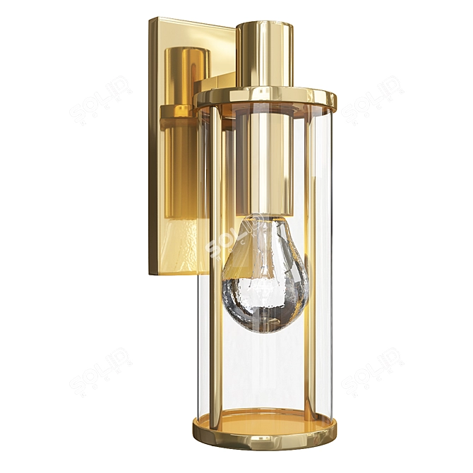 Modern Minimalist Wall Sconce 3D model image 1