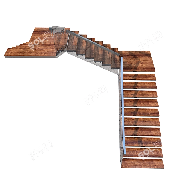 Contemporary Stairway Design 3D model image 5