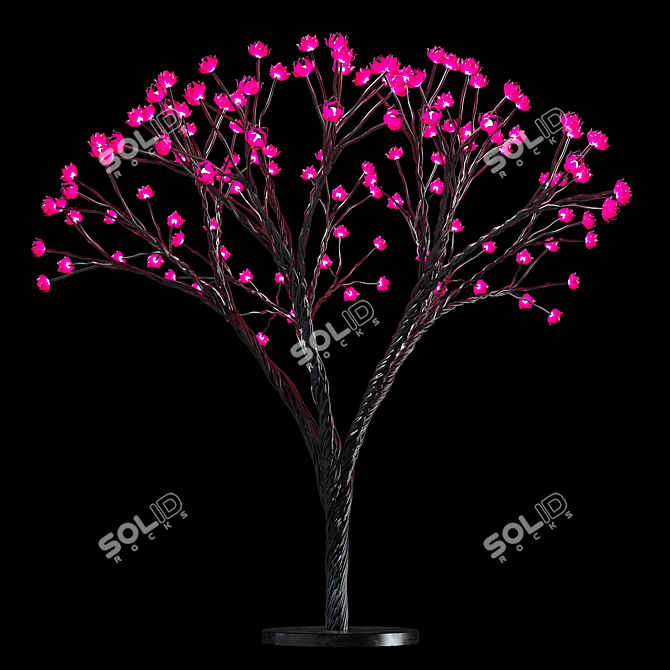 Glowing Blossom LED Tree 3D model image 3