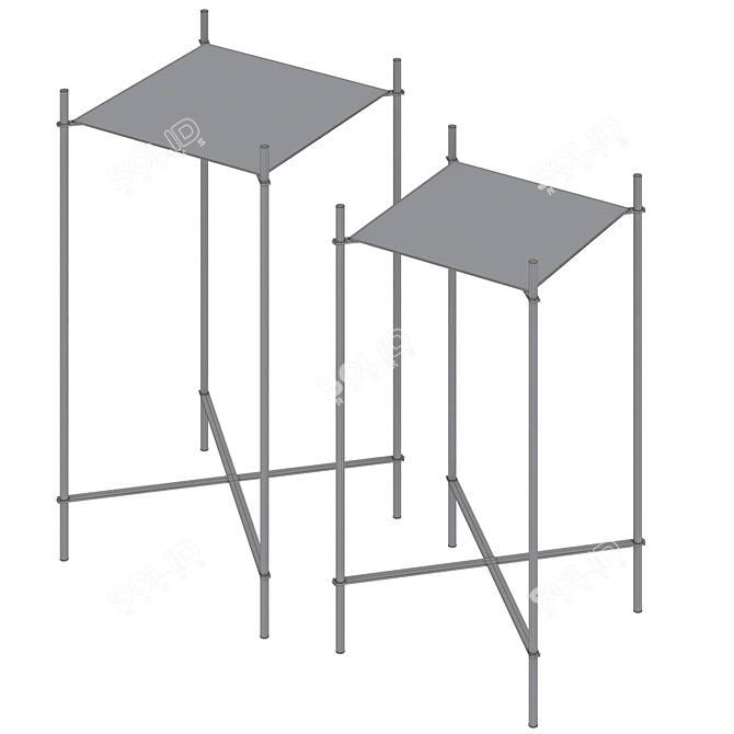 Modern Dagnen Side Table Set - La Forma 3D model image 3