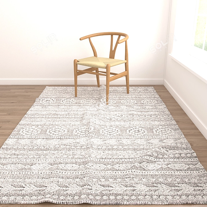 6-Piece Rug Set: Versatile and Realistic 3D Models 3D model image 2